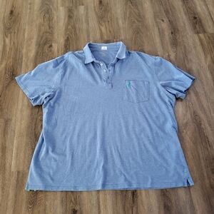 Johnnie O Hanging Out Polo Cotton Men's Size 2XL Blue Short Sleeve